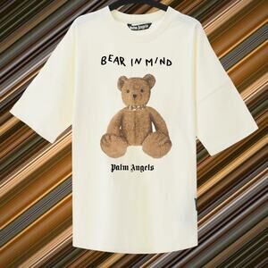 Palm Angels White Short Sleeve T-Shirt